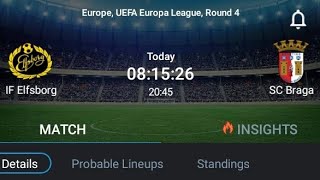 LIVE IF Elfsborg VS SC Braga UEFA Europe league Round 4 [upl. by Eiramyma]