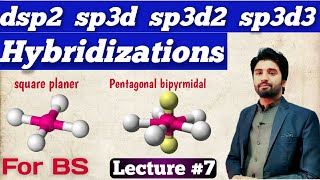 Hybridization  dsp2 Hybridization  sp3d hybridization  sp3d2 Hybridization  sp3d3 Hybridization [upl. by Tirzah]