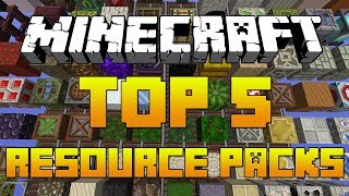 Minecraft TOP 5 Resource Packs 174 Texture Packs  Download 2014 [upl. by Ycnej]