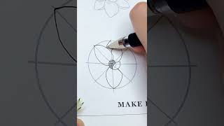 Drawing a simple magnolia flower anyone can recreate [upl. by Annairt]