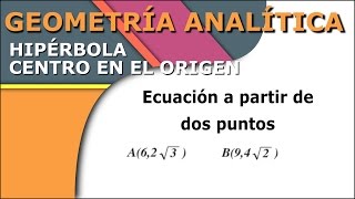 Hipérbola  Ecuación a partir de dos puntos por los que pasa  SimpleAlgebra1 [upl. by Adnahc]