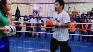 Manny Pacquiao shows off hand speed accuracy and POWER [upl. by Nillor573]