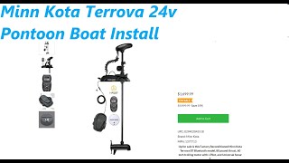 Minn Kota Terrova 24v 80lb Thrust Pontoon Install [upl. by Otnicaj487]