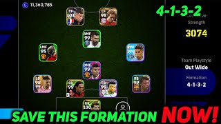 HOW TO GET 4132 FORMATION IN EFOOTBALL 2024  4132 FORMATION IN PES  424 FORMATION IN EFOOTBALL2024 [upl. by Kath]