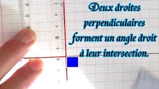 Tracer des droites perpendiculaires  Maths géométrie cm1 cm2 [upl. by Stauder156]