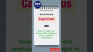 quotCapriciousquot Meaning in English  English Vocabulary Course english englishvocabulary [upl. by Eendys]