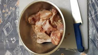 LETS CUT CHICKEN USING SMALL KNIFE [upl. by Kape]