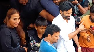 Dhanush Aishwarya Rajinikanth After Divorce Case Together Spotted At Vettaiyan FDFS  New Video [upl. by Pentha204]