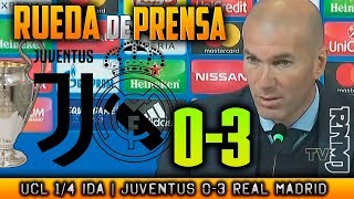 Juventus 03 Real Madrid Rueda de prensa de ZIDANE post Champions 03042018 [upl. by Nnybor]