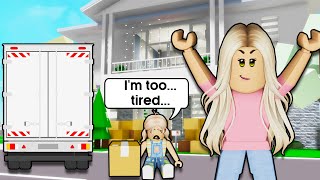 Moving My LITTLE SISTER Into Brookhaven Roblox [upl. by Dragone]