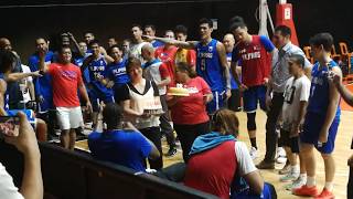 Japeth Aguilar hinubaran si Raymond Almazan sa birthday ni Andray Blatche [upl. by Ahselrac905]