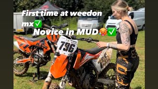 WEEDON MX 26052024 novice in mud✅ first time riding at weedon ✅ktm sxf250 Samanta796 gopro7 [upl. by Devin]