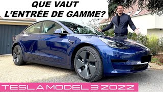 Essai Tesla Model 3 « Propulsion » 2022 – Que vaut l’entrée de gamme Tesla [upl. by Sehcaep]