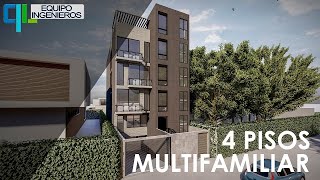 Multifamiliar 8X20 4 Pisos mas semisótano Listo para construir [upl. by Eceinwahs]