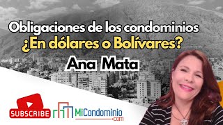 Entrevista Las obligaciones de los condominios ¿En dolares o Bolívares Abogada Ana Mata [upl. by Blanka]