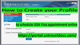 How to Create Profile to Schedule Visa Appointment in ustraveldoc  K B and Student Visas [upl. by Fontana]