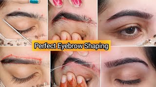 Professional Eyebrow Shaping guide at saloon  Eyebrow Threading Tutorial for Beginners [upl. by Berton]