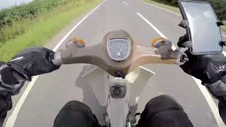 TOP SPEED RUN  50 Year Old Honda C90 [upl. by Hceicjow]