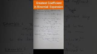 Greatest Coefficient in Binomial Expansion shorts binomialtrick [upl. by Ecnadnak]