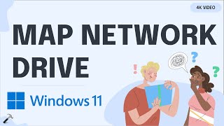 Map a network drive in Windows 11 [upl. by Notyarb]