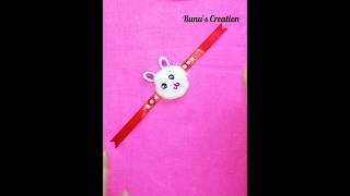 Diy Cute Rakhi ❤😍😘Easy amp simple Rakhi Making at home shorts diy rakhi rakshabandhan craft [upl. by Norah]