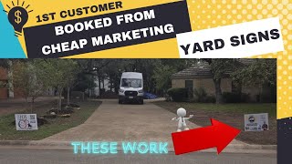 My custommade marketing yard sign that cost 25 got me booked  cargo van business [upl. by Three]