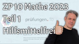 ZP 10 Mathe NRW 2023  Teil 1 Hilfsmittelfreie Aufgaben MSAE Kurs [upl. by Arikahc]