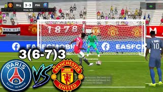 penalty shutout Manchester United vs PSG 3673 Fc mobile 24  game play [upl. by Sivrep562]