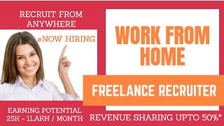 Freelance Recruiter Jobs  Work From Home  HR Executive  HR Recruiter [upl. by Tima620]