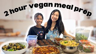 Vegan Meal Prep in 2 HOURS [upl. by Mond]