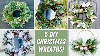 How to make 5 HIGH END Christmas and winter wreaths [upl. by Lseil520]