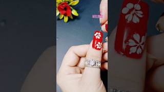 💅 Easy flower nail art using safety pin 🧷 nailart nails naildesign shorts makeup nailpolish [upl. by Isoj]