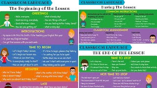 CLASSROOM English 150 Classroom Phrases For English Teachers  Classroom Language [upl. by Enialahs]