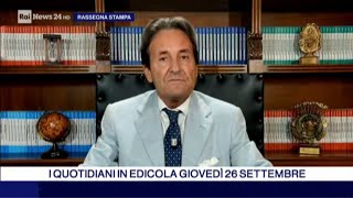 Fabio Fortuna a RASSEGNA STAMPA RAI NEWS 24 del 26 09 2024 ore 08 30 [upl. by Anchie930]