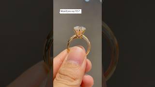 18k Gold 3ct LabCreated Diamond Solitaire Ring💍Fall in love at xujojewellerycom❤️gift fashion [upl. by Atilamrac]