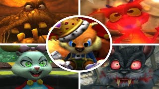 Conker Live amp Reloaded  All Bosses  Cutscenes [upl. by Aticnemrac534]