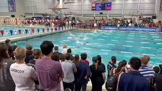 Ava Whitaker wins girls 100 Fly with a 5303  A Final  2022 UIL 6A State [upl. by Aiyram]