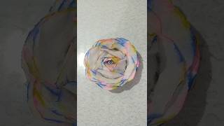 Diy beautiful flower with tissue paper shorts flower tissuecraft rose esy diy shruticraft [upl. by Eedrahc]