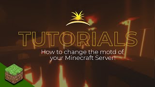 How to change the motd of Your Minecraft Server [upl. by Helbonnah481]