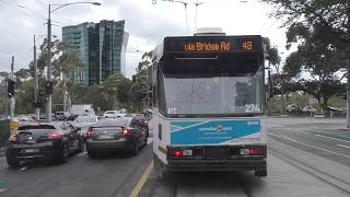 Melbourne Tram Drivers View Route 48 to North Balwyn Daytime View [upl. by Christianna201]