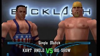 WWF No Mercy  Big Show Showster vs Kurt Angle  Backlash 2000 Expert [upl. by Yentiw]