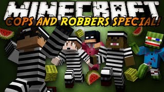 Minecraft MiniGame  COPS N ROBBERS WATERMELON MASSACRE [upl. by Einon]