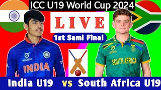 India U19 vs South Africa U19 l 1st Sami final  U19 world cup live  u19 live cricket I Cricfame [upl. by Marcell332]