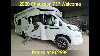 2020 Chausson 757 Welcome For Sale 4000 miles 4 berth 4 belted seats loads of extras incuded [upl. by Yeldah]