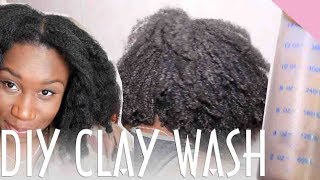 REDUCE SHEDDING amp RETAIN LENGTH  BEST DIY CLAY WASH RECIPE [upl. by Mixie389]