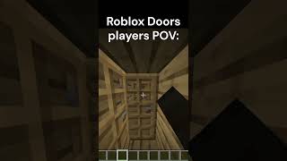 Doors Players POV funny roblox minecraft doors [upl. by Orvas]