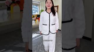 Pajamas Xiaoxiang style autumn and winter new pajamas warm and beautiful warm and beautiful p [upl. by Temp]