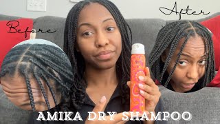 Can You Dry Shampoo With Knotless Braids Amika Perk Up Dry Shampoo Review  Demo [upl. by Anelyak]