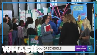 Parents learn about school choices during JCPS Showcase of Schools [upl. by Arimak]