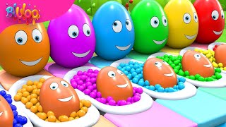 Surprise Eggs Kids Song  Colorful Eggs  BluLoo Nursery Rhymes amp Kids Songs [upl. by Tessie82]